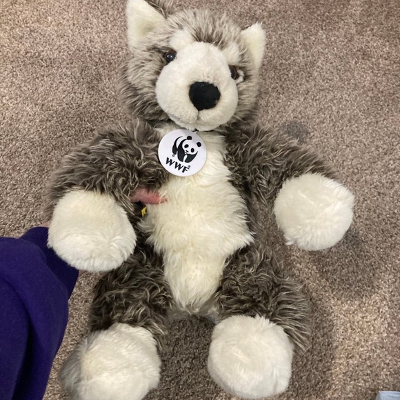 Build-A-Bear Gray and White Wolf Plush - Picture 2 of 4